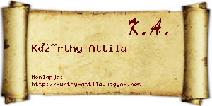 Kürthy Attila névjegykártya