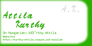 attila kurthy business card